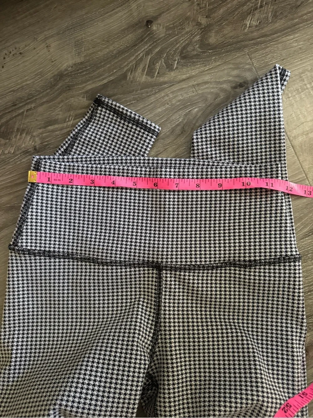 ALO Yoga Houndstooth High Waist Leggings Black White Stretch Yoga Pants Small